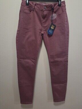 Stretch Skinny Jeans in Color Rouge